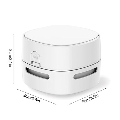 Mini Desktop Vacuum Cleaner Portable Cordless Table Dust Sweeper Battery Operated for Cleaning Dust Crumbs Hairs Scraps
