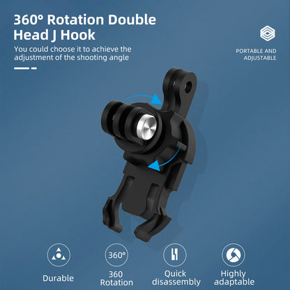 TELESIN 360° Rotation Backpack Strap Mount for  Hero 13 12 11 10 9 8 7 6 5 Insta360 SJCAM EKEN DJI Osmo Action Accessories