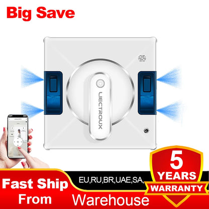 Window Cleaning Robot  YW509, 4-Way Water Spray,Home Glass Floor Wall Robot Window Cleaner,Laser Sensor,Smart Navigate