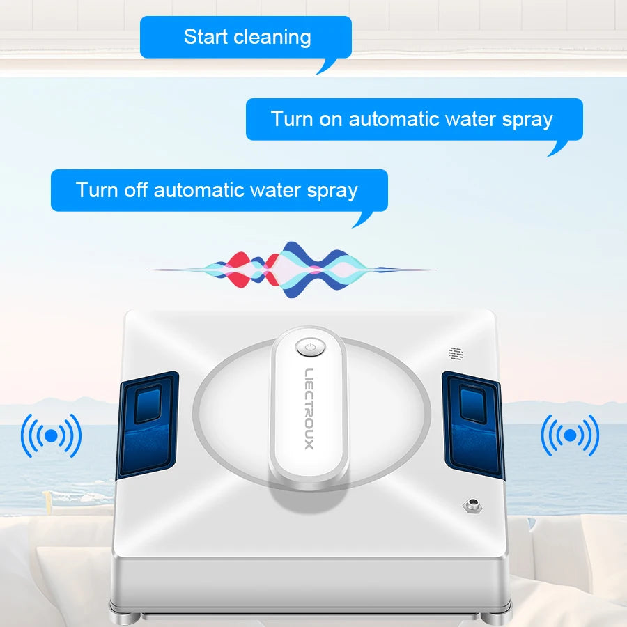 Window Cleaning Robot  YW509, 4-Way Water Spray,Home Glass Floor Wall Robot Window Cleaner,Laser Sensor,Smart Navigate