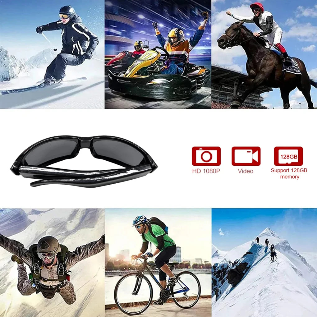 Wearable HD 1080P Mini Glasses Camera Portable Outdoor Security Sports DV DVR Video Recorder Surveillance Camcorder for Driving