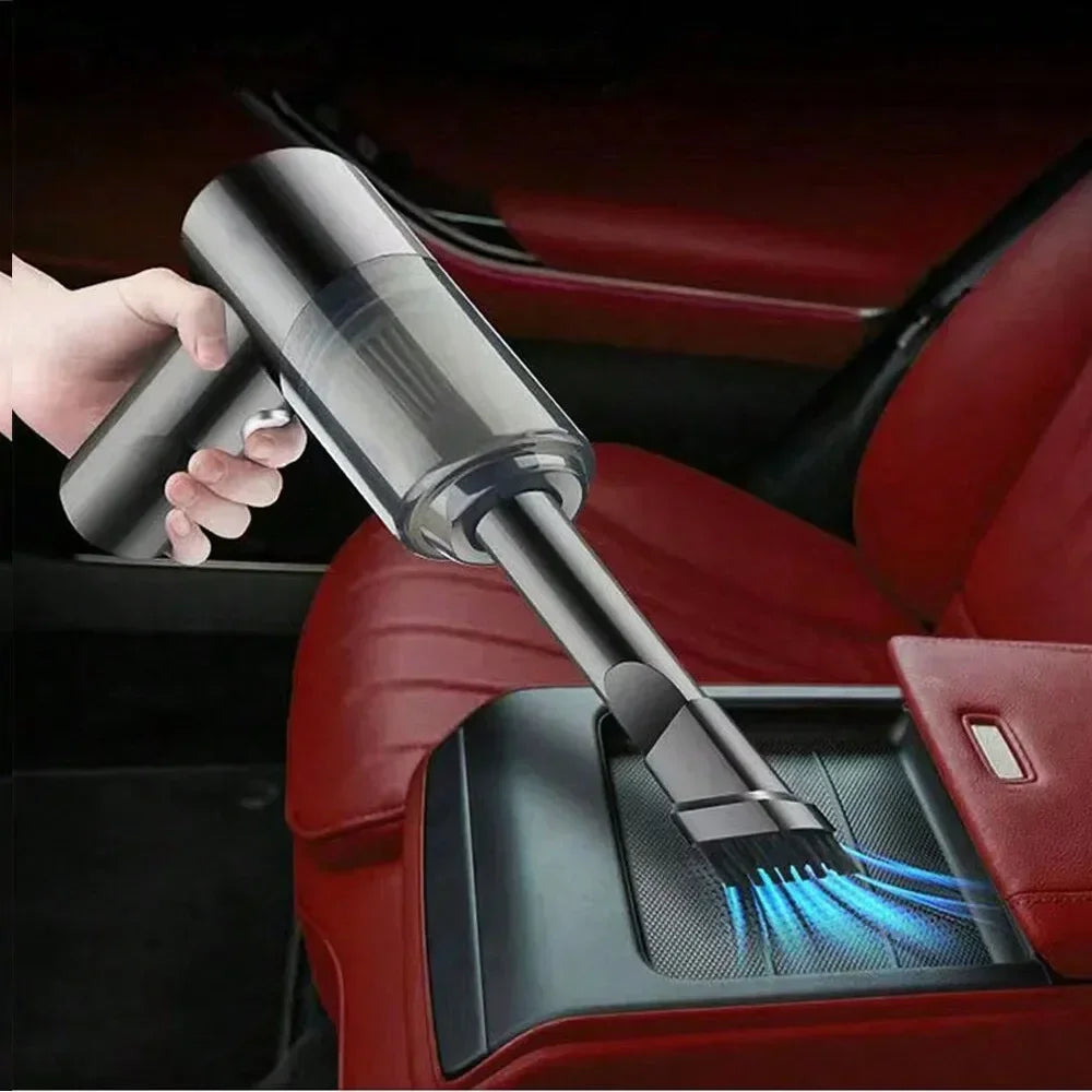 1Pc Wireless Vacuum Cleaner Dual Use for Home and Car 120W High Power Powerful Vacuum Cleaner Black